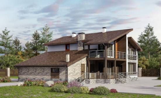 240-004-П Проект двухэтажного дома мансардой, гараж, простой домик из керамзитобетонных блоков Буйнакск | Проекты домов от House Expert