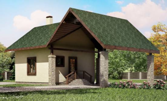 060-001-Л Проект двухэтажного дома мансардой и гаражом, миниатюрный загородный дом из керамзитобетонных блоков Махачкала | Проекты домов от House Expert