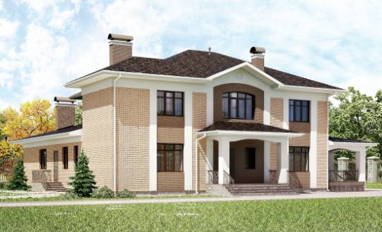 520-001-П Проект трехэтажного дома, классический домик из бризолита Кизляр | Проекты домов от House Expert