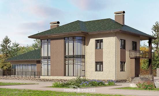 305-003-П Проект двухэтажного дома, уютный домик из арболита Дербент | Проекты домов от House Expert