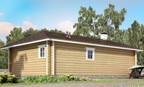 095-001-Л Проект одноэтажного дома, компактный загородный дом из дерева Избербаш | Проекты домов от House Expert