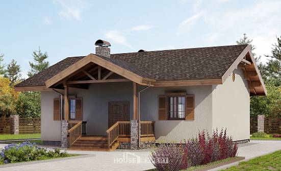 090-002-Л Проект одноэтажного дома, простой загородный дом из кирпича Хасавюрт | Проекты домов от House Expert