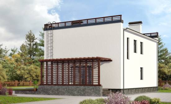 215-002-П Проект двухэтажного дома, уютный дом из газобетона Каспийск | Проекты домов от House Expert