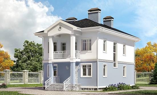 120-001-П Проект двухэтажного дома, уютный коттедж из пеноблока Каспийск | Проекты домов от House Expert