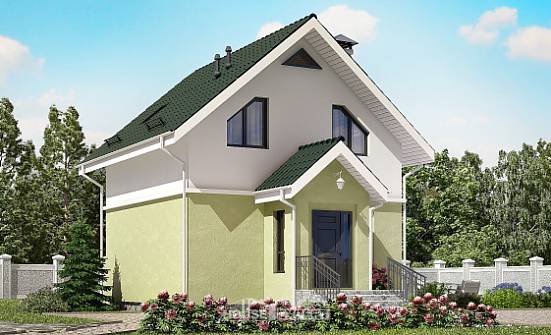070-001-П Проект двухэтажного дома с мансардой, крохотный дом из блока Буйнакск | Проекты домов от House Expert