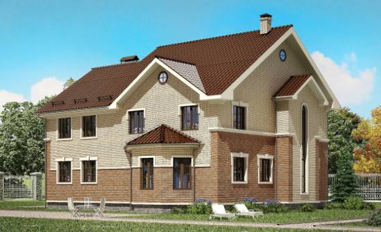 300-004-Л Проект двухэтажного дома, классический коттедж из теплоблока Махачкала | Проекты домов от House Expert
