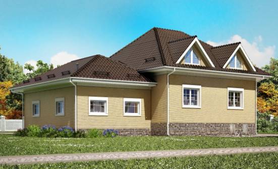 400-001-П Проект трехэтажного дома с мансардой и гаражом, огромный домик из теплоблока Кизилюрт | Проекты домов от House Expert