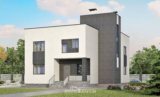 225-001-П Проект двухэтажного дома, современный домик из бризолита Буйнакск | Проекты домов от House Expert