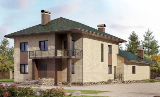 305-003-П Проект двухэтажного дома, уютный домик из арболита Дербент | Проекты домов от House Expert