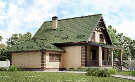 160-007-П Проект двухэтажного дома с мансардой, гараж, современный дом из поризованных блоков Буйнакск | Проекты домов от House Expert