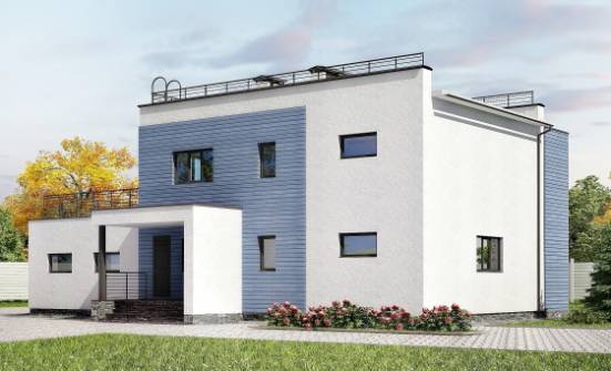 180-012-Л Проект двухэтажного дома и гаражом, просторный загородный дом из кирпича Дербент | Проекты домов от House Expert