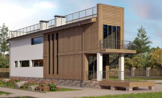 100-003-Л Проект двухэтажного дома, бюджетный дом из поризованных блоков Дербент | Проекты домов от House Expert