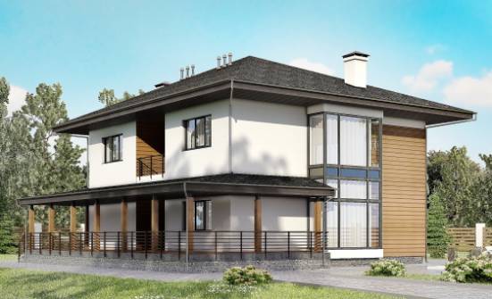 245-001-П Проект двухэтажного дома, просторный домик из блока Хасавюрт | Проекты домов от House Expert