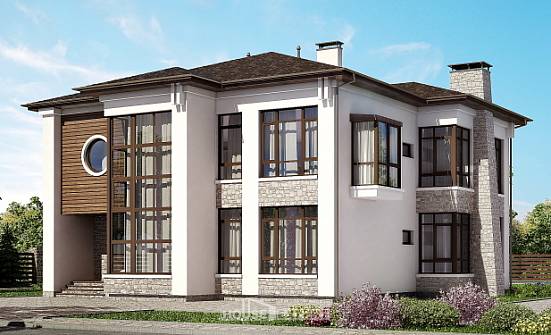 300-005-П Проект двухэтажного дома, современный дом из кирпича Избербаш | Проекты домов от House Expert