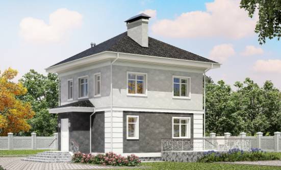 090-003-П Проект двухэтажного дома, современный домик из пеноблока Дербент | Проекты домов от House Expert
