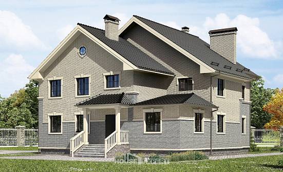 300-004-П Проект двухэтажного дома, красивый домик из бризолита Дербент | Проекты домов от House Expert