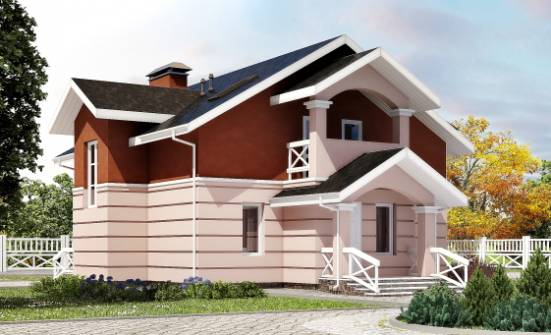 155-009-Л Проект двухэтажного дома мансардой, экономичный загородный дом из теплоблока Хасавюрт | Проекты домов от House Expert
