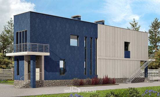 100-003-П Проект двухэтажного дома, простой коттедж из керамзитобетонных блоков Дербент | Проекты домов от House Expert