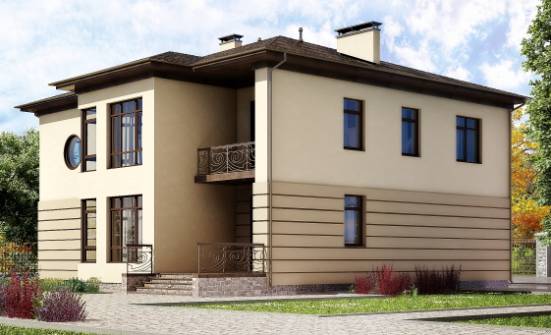 300-006-П Проект двухэтажного дома, гараж, классический загородный дом из кирпича Кизляр | Проекты домов от House Expert