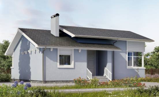 110-003-Л Проект одноэтажного дома, доступный коттедж из теплоблока Избербаш | Проекты домов от House Expert