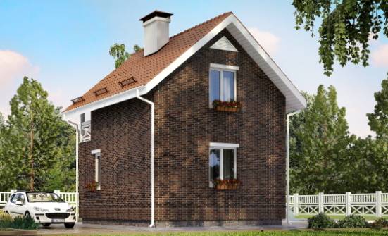 045-001-Л Проект двухэтажного дома мансардой, современный дом из поризованных блоков Кизилюрт | Проекты домов от House Expert