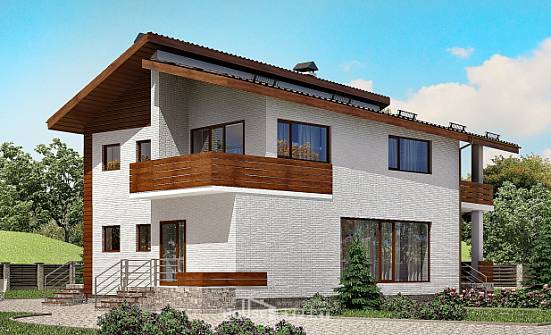 180-009-П Проект двухэтажного дома с мансардой, уютный дом из кирпича Кизилюрт | Проекты домов от House Expert