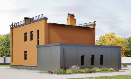 260-002-Л Проект двухэтажного дома и гаражом, классический коттедж из арболита Кизляр | Проекты домов от House Expert