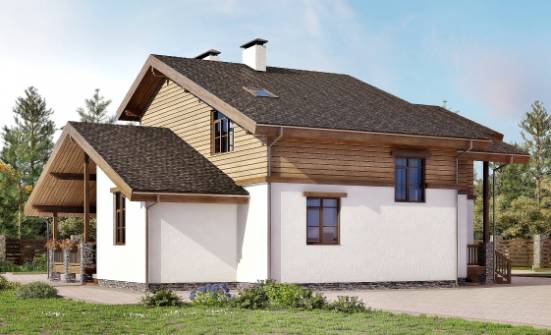 210-006-П Проект двухэтажного дома мансардой, уютный дом из кирпича Каспийск | Проекты домов от House Expert