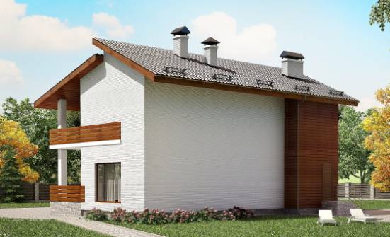 180-009-П Проект двухэтажного дома с мансардой, уютный дом из кирпича Кизилюрт | Проекты домов от House Expert