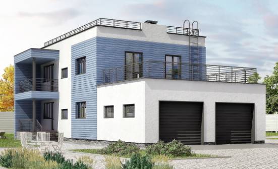 180-012-Л Проект двухэтажного дома и гаражом, просторный загородный дом из кирпича Дербент | Проекты домов от House Expert