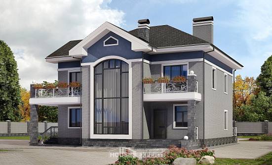 200-006-Л Проект двухэтажного дома, красивый дом из кирпича Хасавюрт | Проекты домов от House Expert