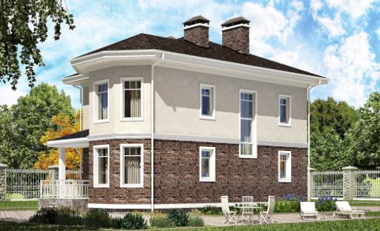120-001-Л Проект трехэтажного дома, классический коттедж из теплоблока Дербент | Проекты домов от House Expert