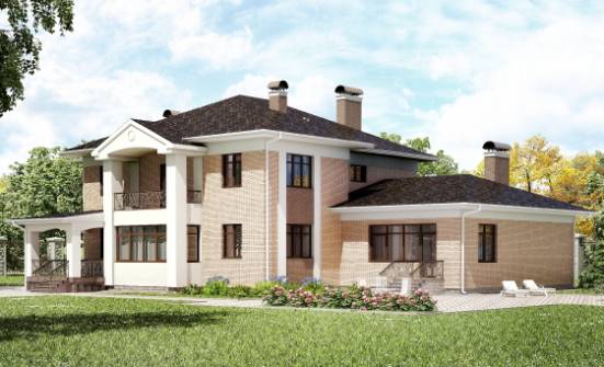 520-001-П Проект трехэтажного дома, классический домик из бризолита Кизляр | Проекты домов от House Expert