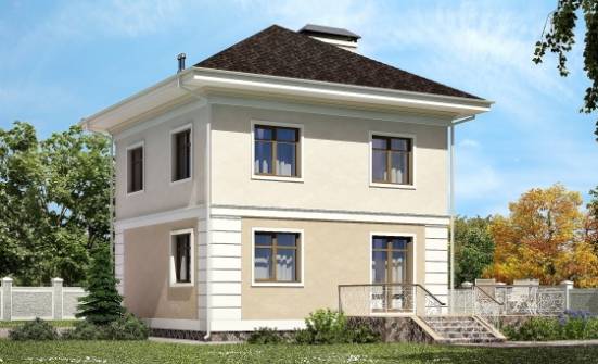 090-003-Л Проект двухэтажного дома, скромный коттедж из арболита Каспийск | Проекты домов от House Expert
