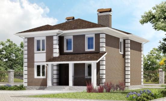 185-002-П Проект двухэтажного дома, уютный домик из газосиликатных блоков Буйнакск | Проекты домов от House Expert