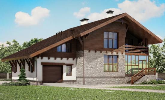 420-001-П Проект трехэтажного дома мансардой, гараж, огромный загородный дом из кирпича Буйнакск | Проекты домов от House Expert