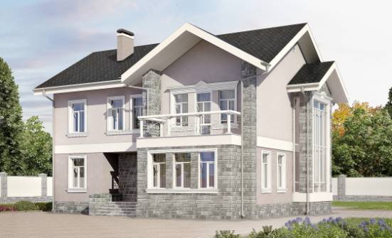 170-008-П Проект двухэтажного дома, экономичный загородный дом из арболита Буйнакск | Проекты домов от House Expert