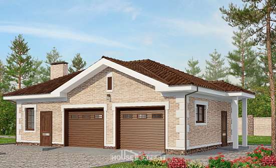 070-005-П Проект гаража из кирпича Хасавюрт | Проекты домов от House Expert