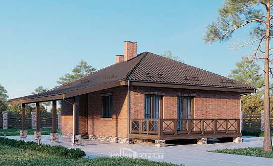 070-006-Л Проект одноэтажного дома, бюджетный коттедж из керамзитобетонных блоков Махачкала | Проекты домов от House Expert