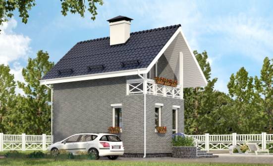045-001-П Проект двухэтажного дома мансардой, махонький загородный дом из твинблока Каспийск | Проекты домов от House Expert