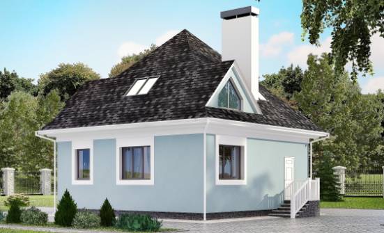 110-001-Л Проект двухэтажного дома с мансардой, бюджетный загородный дом из пеноблока Хасавюрт | Проекты домов от House Expert