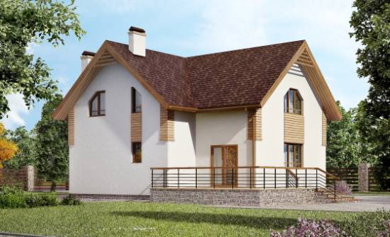150-009-П  Проект двухэтажного дома с мансардой, простой загородный дом из поризованных блоков Буйнакск | Проекты домов от House Expert