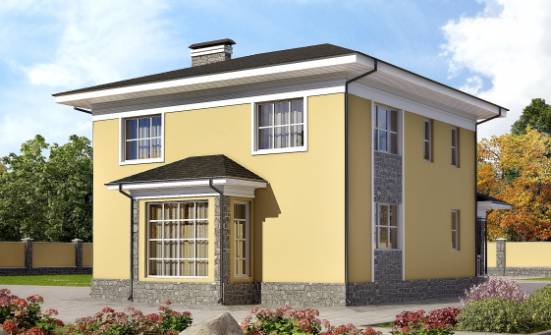 155-011-Л Проект двухэтажного дома, доступный домик из твинблока Кизилюрт | Проекты домов от House Expert