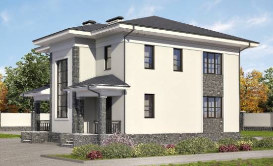 155-011-П Проект двухэтажного дома, экономичный дом из блока Кизилюрт | Проекты домов от House Expert