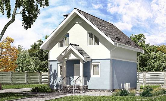 095-002-П Проект двухэтажного дома с мансардой, классический домик из газосиликатных блоков Кизилюрт | Проекты домов от House Expert