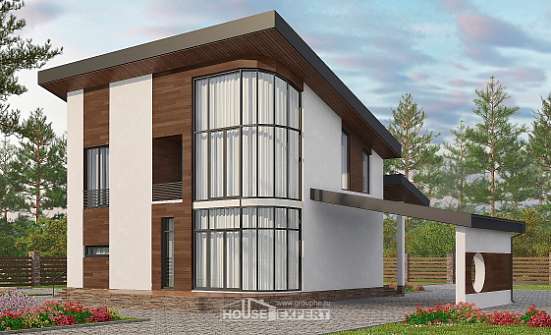 230-001-П Проект двухэтажного дома с мансардой, современный дом из кирпича Махачкала | Проекты домов от House Expert