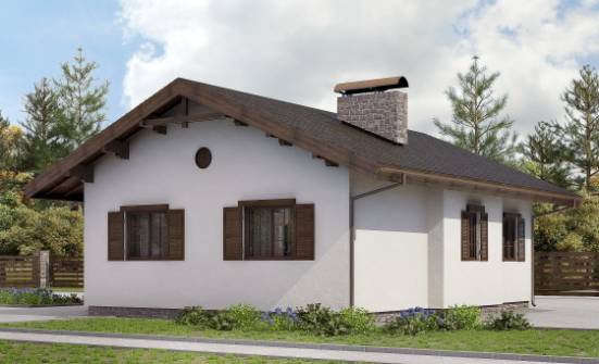 090-002-П Проект одноэтажного дома, доступный коттедж из кирпича Махачкала | Проекты домов от House Expert