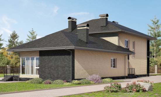 305-003-Л Проект двухэтажного дома, огромный загородный дом из бризолита Избербаш | Проекты домов от House Expert
