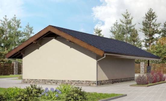 060-005-П Проект гаража из кирпича Кизилюрт | Проекты одноэтажных домов от House Expert