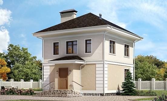 090-003-Л Проект двухэтажного дома, скромный коттедж из арболита Каспийск | Проекты домов от House Expert